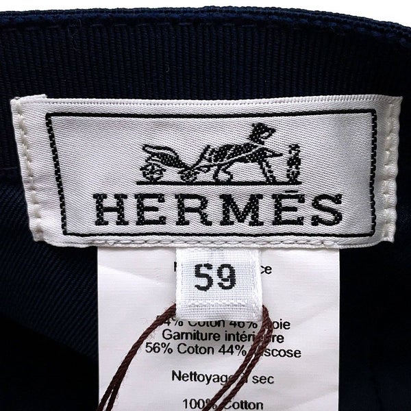 エルメス キャップ デイビス ポワ・メドール コットン サイズ59 HERMES 帽子
