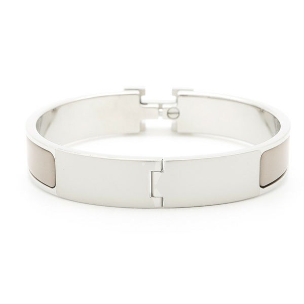 エルメス ブレスレット クリック H クリッククラックPM ベージュ/シルバー金具 HERMES アクセサリー