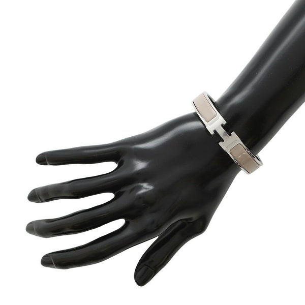 エルメス ブレスレット クリック H クリッククラックPM ベージュ/シルバー金具 HERMES アクセサリー