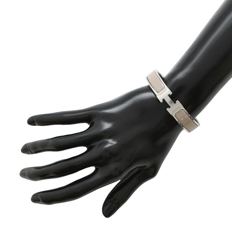 エルメス ブレスレット クリック H クリッククラックPM ベージュ/シルバー金具 HERMES アクセサリー