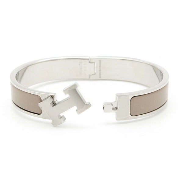 エルメス ブレスレット クリック H クリッククラックPM ベージュ/シルバー金具 HERMES アクセサリー