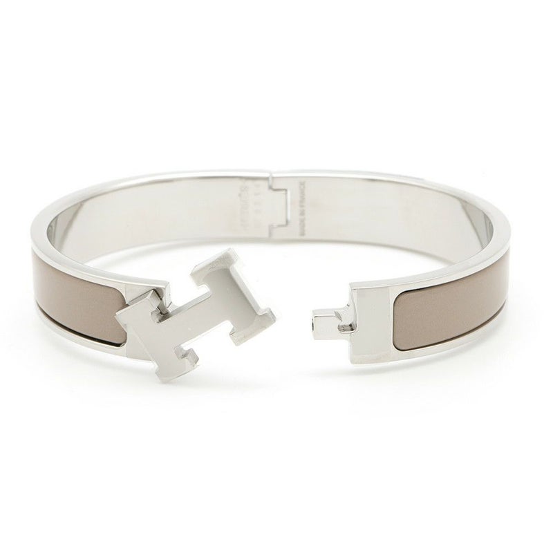 エルメス ブレスレット クリック H クリッククラックPM ベージュ/シルバー金具 HERMES アクセサリー