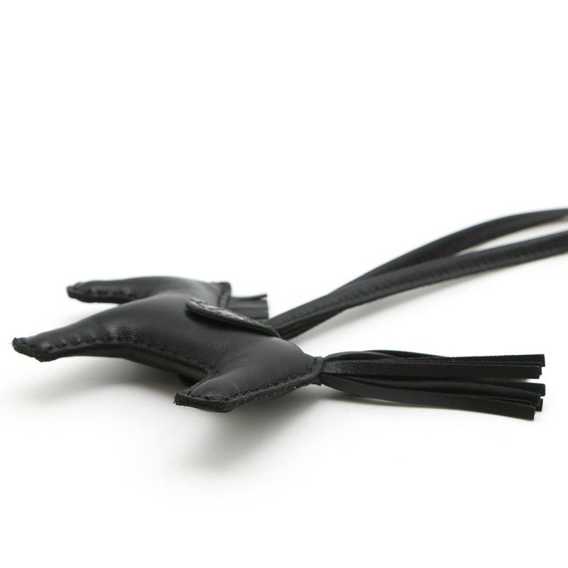 エルメス バッグチャーム ロデオ PM タッチ ブラック ラムスキン/アリゲータマット Z刻印 黒