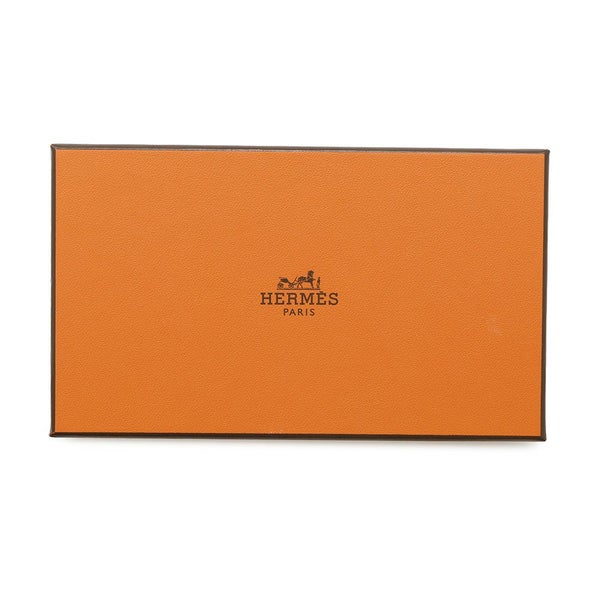 エルメス コインケース イリアード コンパクト ブラック/シルバー金具 ヴァッシュ・ギャロップ・ドゥ・エルメス B刻印 黒