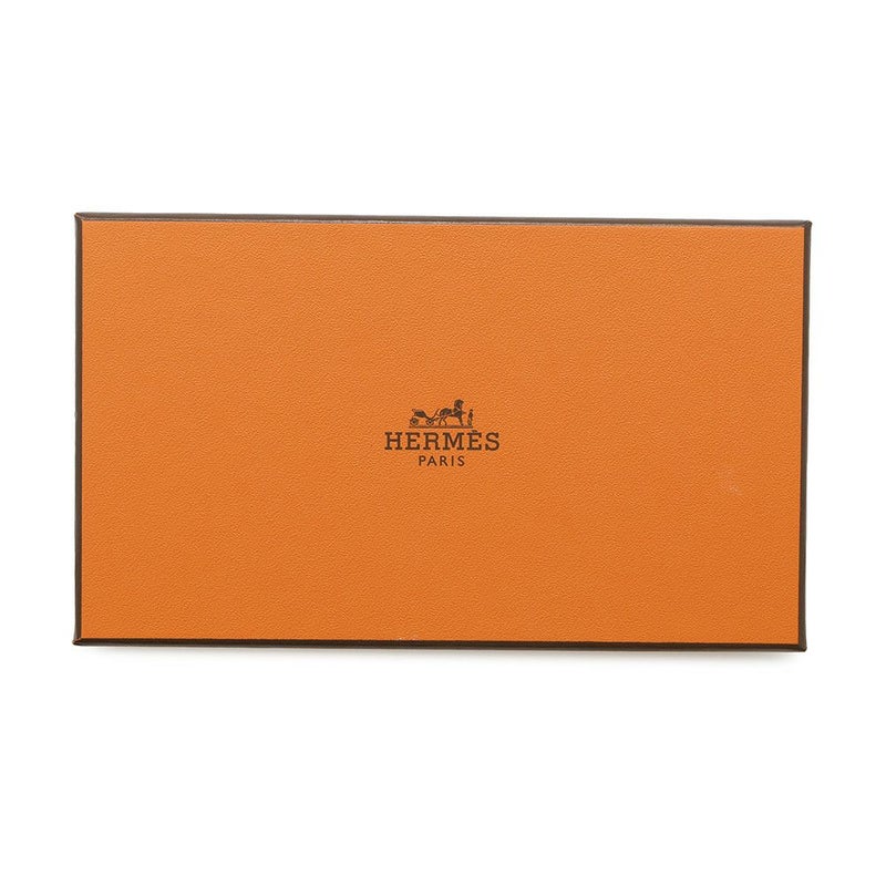 エルメス コインケース イリアード コンパクト ブラック/シルバー金具 ヴァッシュ・ギャロップ・ドゥ・エルメス B刻印 黒