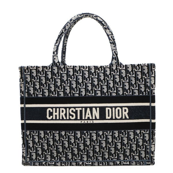 クリスチャン・ディオール トートバッグ ブックトート オブリーク ミディアム ベロア キャンバス Dior トロッター