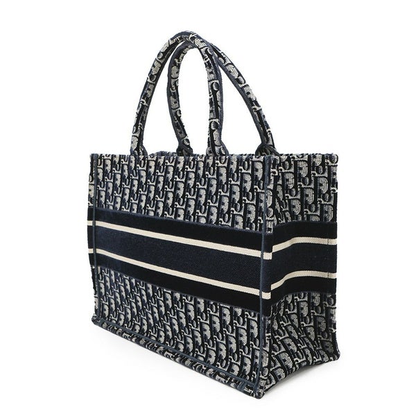 クリスチャン・ディオール トートバッグ ブックトート オブリーク ミディアム ベロア キャンバス Dior トロッター