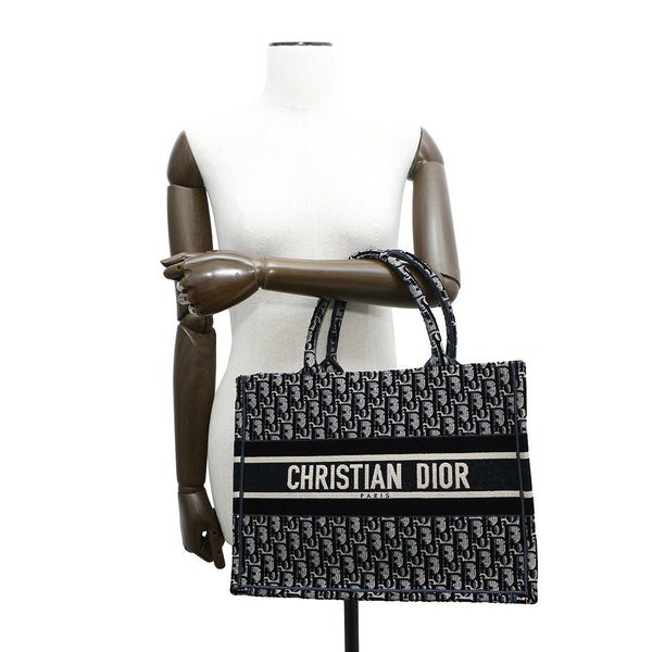 クリスチャン・ディオール トートバッグ ブックトート オブリーク ミディアム ベロア キャンバス Dior トロッター