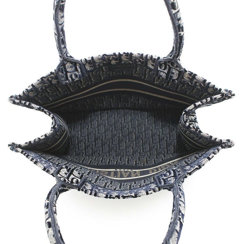 クリスチャン・ディオール トートバッグ ブックトート オブリーク ミディアム ベロア キャンバス Dior トロッター