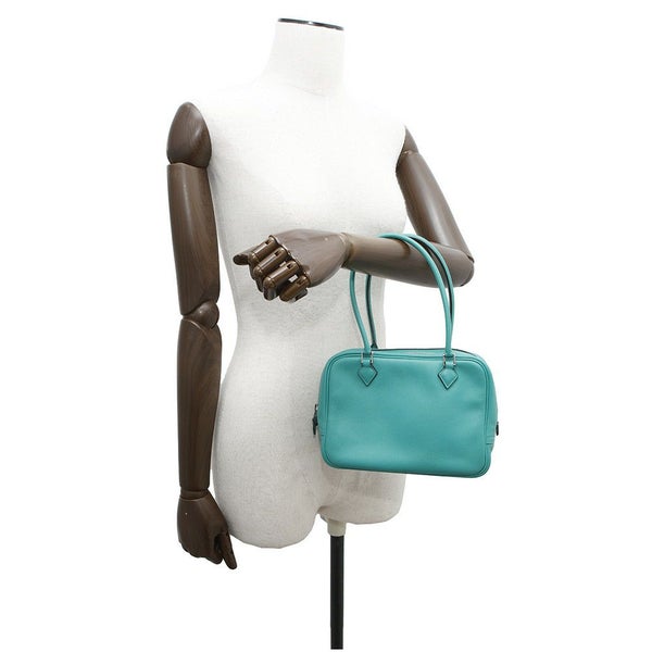 エルメス ハンドバッグ プリュム ミニ ブルーパオン/シルバー金具 スイフト X刻印 HERMES バッグ