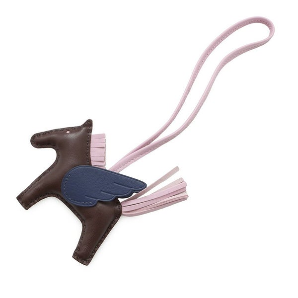 エルメス バッグチャーム ロデオPM ペガサス ルージュセリエ/モーヴシルベストル/ブルーサフィール ラムスキン U刻印