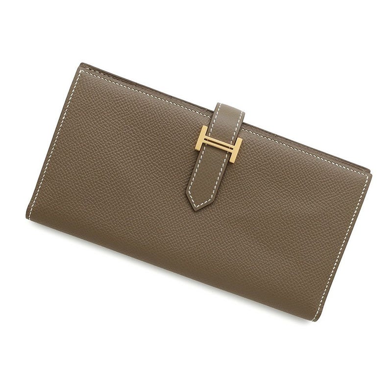 エルメス 長財布 ベアンスフレ エトゥープ/ゴールド金具 エプソン □Q刻印 HERMES 財布