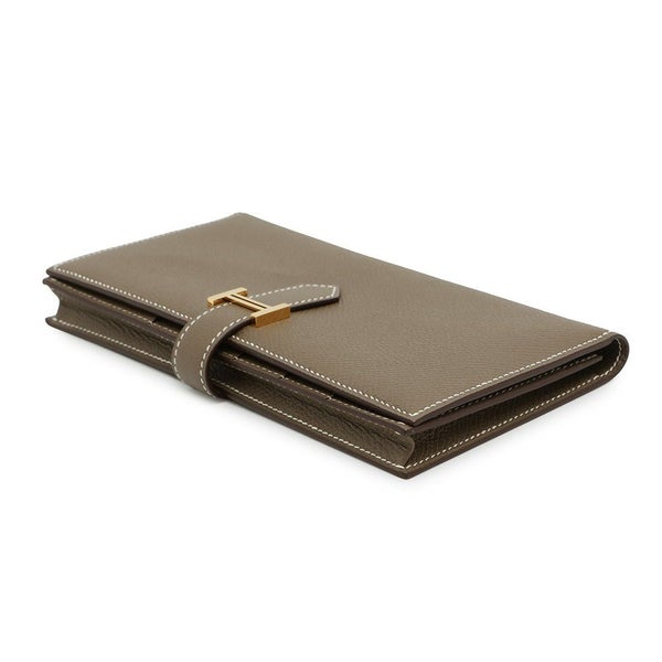 エルメス 長財布 ベアンスフレ エトゥープ/ゴールド金具 エプソン □Q刻印 HERMES 財布