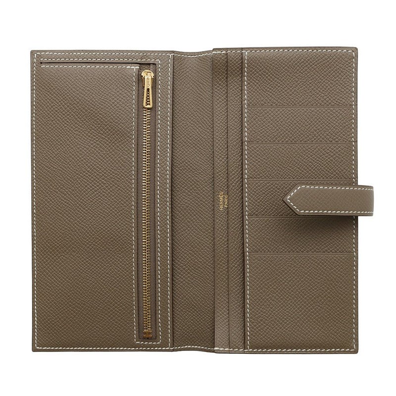 エルメス 長財布 ベアンスフレ エトゥープ/ゴールド金具 エプソン □Q刻印 HERMES 財布