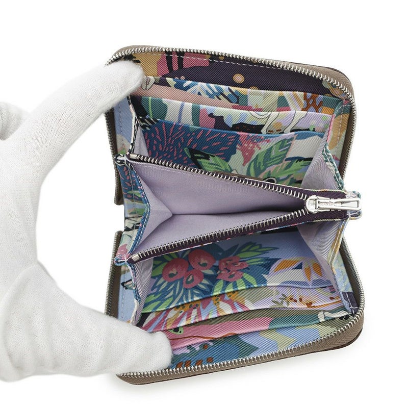 エルメス コインケース アザップコンパクト シルクイン エトゥープ/シルバー金具 エプソン K刻印