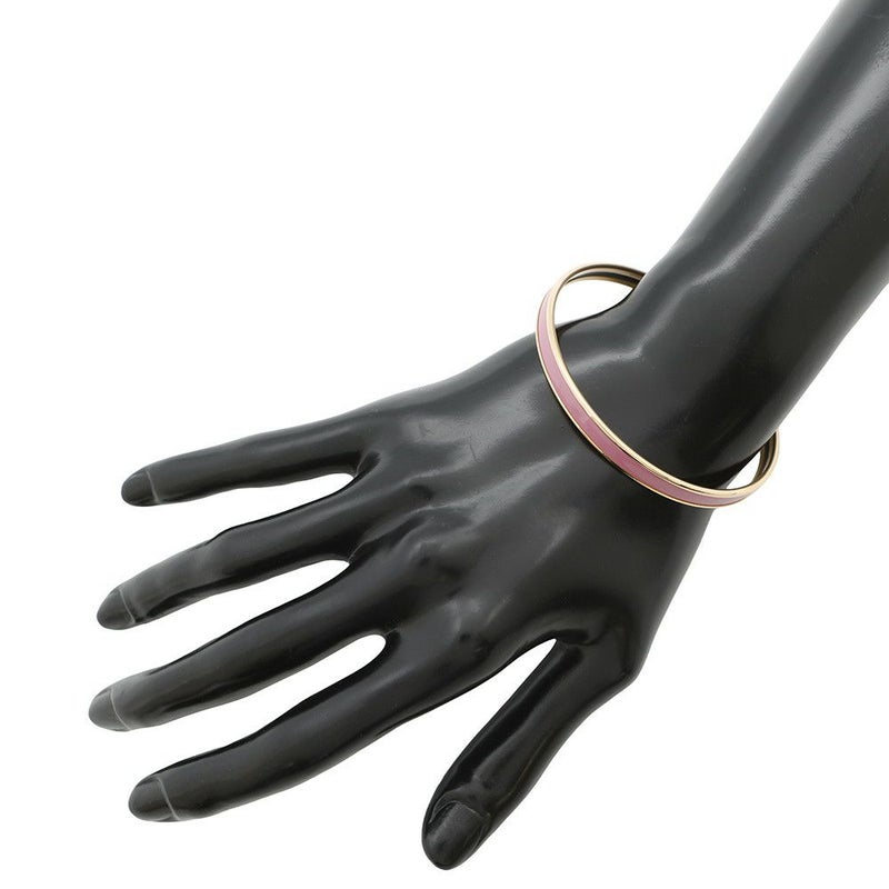 エルメス バングル エナメルブレスレット ユニ ローズポーテ/ゴールド金具 HERMES アクセサリー