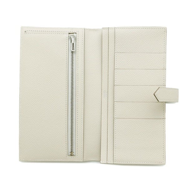 エルメス 長財布 ベアンスフレ マチ有り クレ/シルバー金具 エプソン W刻印 HERMES 財布