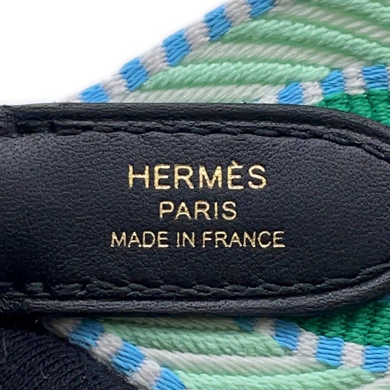 エルメス ショルダーストラップ バンドリエール サングル カヴァル ブルー/グリーン/ゴールド金具 スイフト/キャンバス B刻印