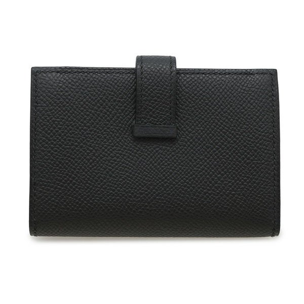 エルメス カードケース ベアン ミニ 小銭入れ付き ブラック/ゴールド金具 エプソン K刻印 HERMES 名刺入れ コインケース 黒