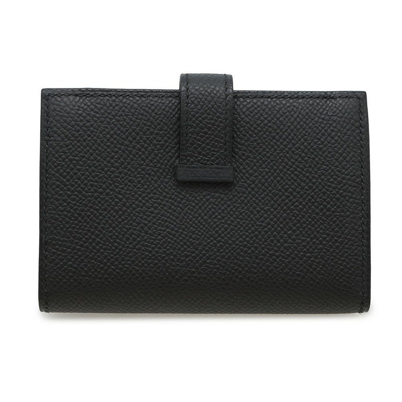 エルメス カードケース ベアン ミニ 小銭入れ付き ブラック/ゴールド金具 エプソン K刻印 HERMES 名刺入れ コインケース 黒