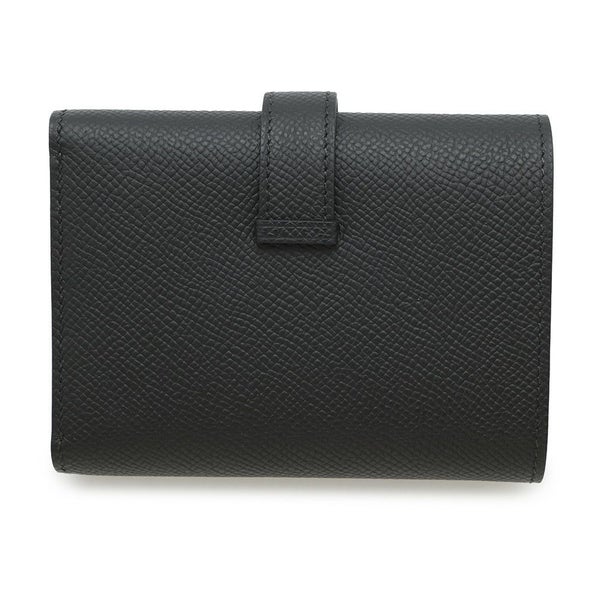 エルメス 三つ折り財布 ベアンコンビネ ブラック/ゴールド金具 エプソン K刻印 HERMES 財布 黒