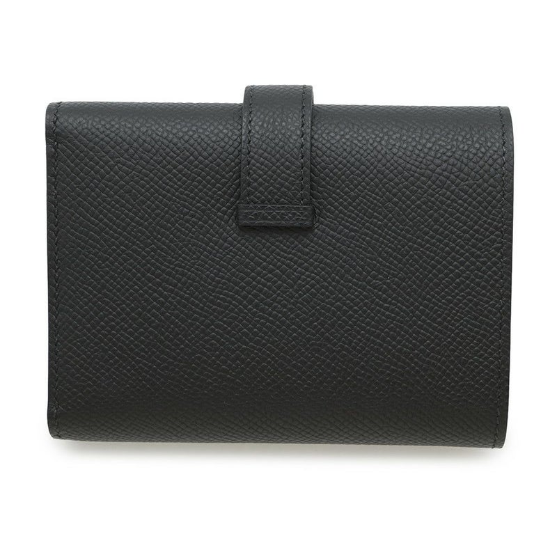 エルメス 三つ折り財布 ベアンコンビネ ブラック/ゴールド金具 エプソン K刻印 HERMES 財布 黒