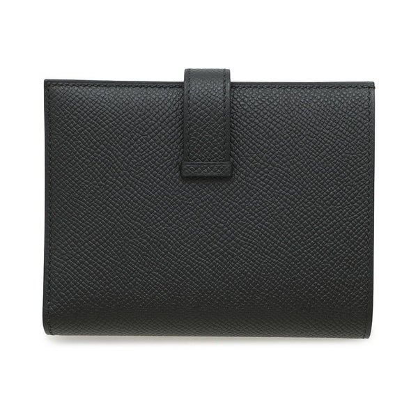 エルメス 二つ折り財布 ベアンコンパクト ブラック/ゴールド金具 エプソン W刻印 黒