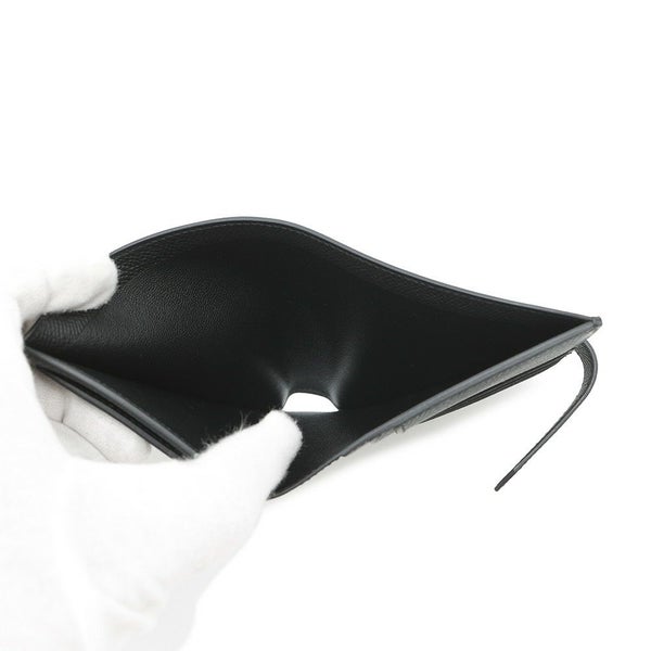 エルメス 二つ折り財布 ベアンコンパクト ブラック/ゴールド金具 エプソン W刻印 黒