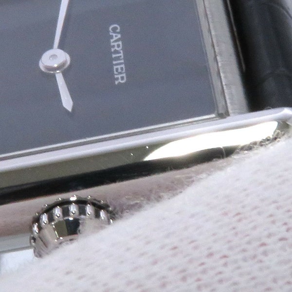 カルティエ タンク マスト SM WSTA0071 Cartier 腕時計 黒文字盤 クォーツ