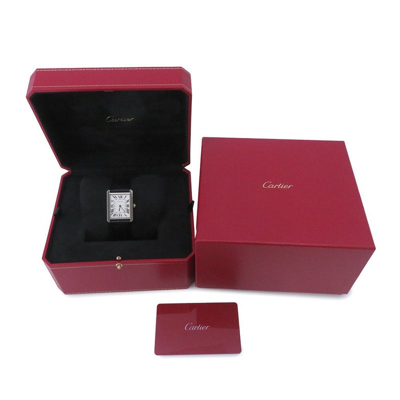 カルティエ タンク ソロ LM WSTA0028 Cartier 腕時計 シルバー文字盤 クォーツ