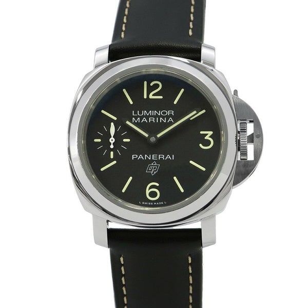パネライ ルミノール マリーナ ロゴ 3デイズ アッチャイオ U番 PAM00776 PANERAI 腕時計 黒文字盤