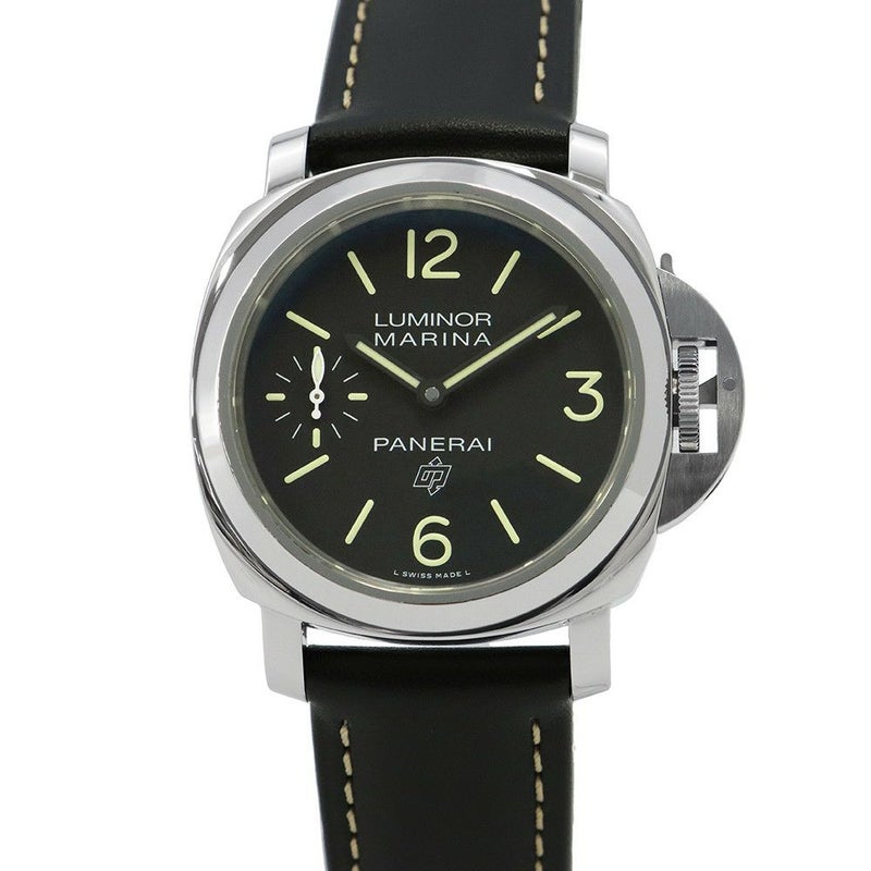 パネライ ルミノール マリーナ ロゴ 3デイズ アッチャイオ U番 PAM00776 PANERAI 腕時計 黒文字盤