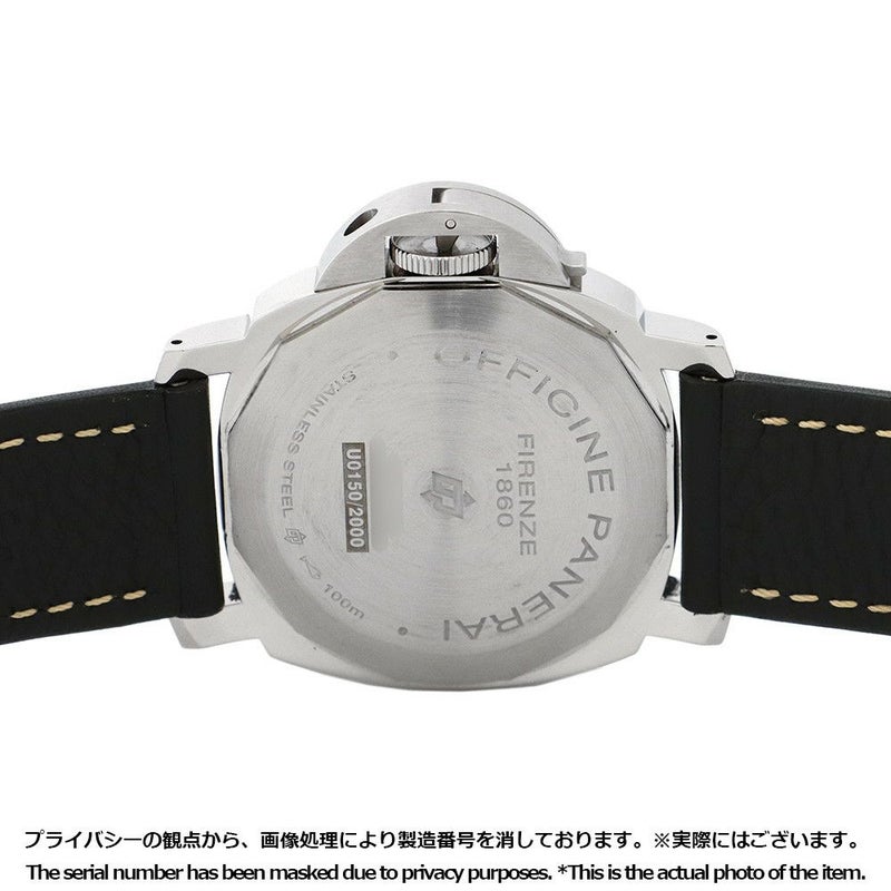 パネライ ルミノール マリーナ ロゴ 3デイズ アッチャイオ U番 PAM00776 PANERAI 腕時計 黒文字盤