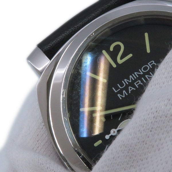 パネライ ルミノール マリーナ ロゴ 3デイズ アッチャイオ U番 PAM00776 PANERAI 腕時計 黒文字盤