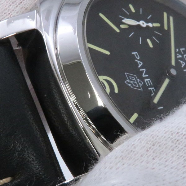 パネライ ルミノール マリーナ ロゴ 3デイズ アッチャイオ U番 PAM00776 PANERAI 腕時計 黒文字盤