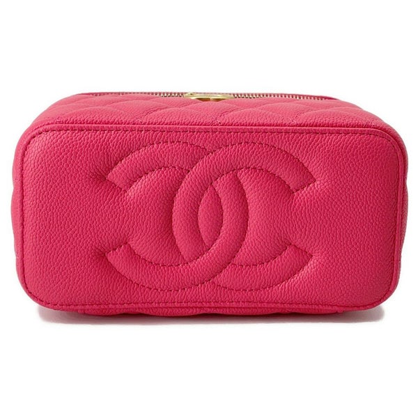 シャネル チェーンショルダーバッグ マトラッセ ココマーク バニティバッグ キャビアスキン AP3204 CHANEL