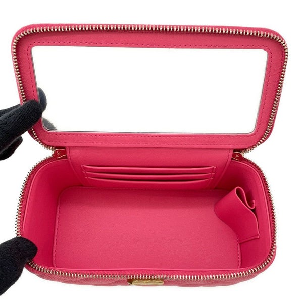 シャネル チェーンショルダーバッグ マトラッセ ココマーク バニティバッグ キャビアスキン AP3204 CHANEL