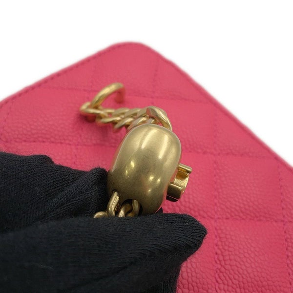 シャネル チェーンショルダーバッグ マトラッセ ココマーク バニティバッグ キャビアスキン AP3204 CHANEL