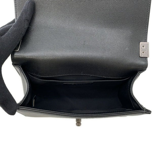 シャネル チェーンショルダーバッグ ボーイシャネル スモール マトラッセ ココマーク キャビアスキン A67085 CHANEL 黒