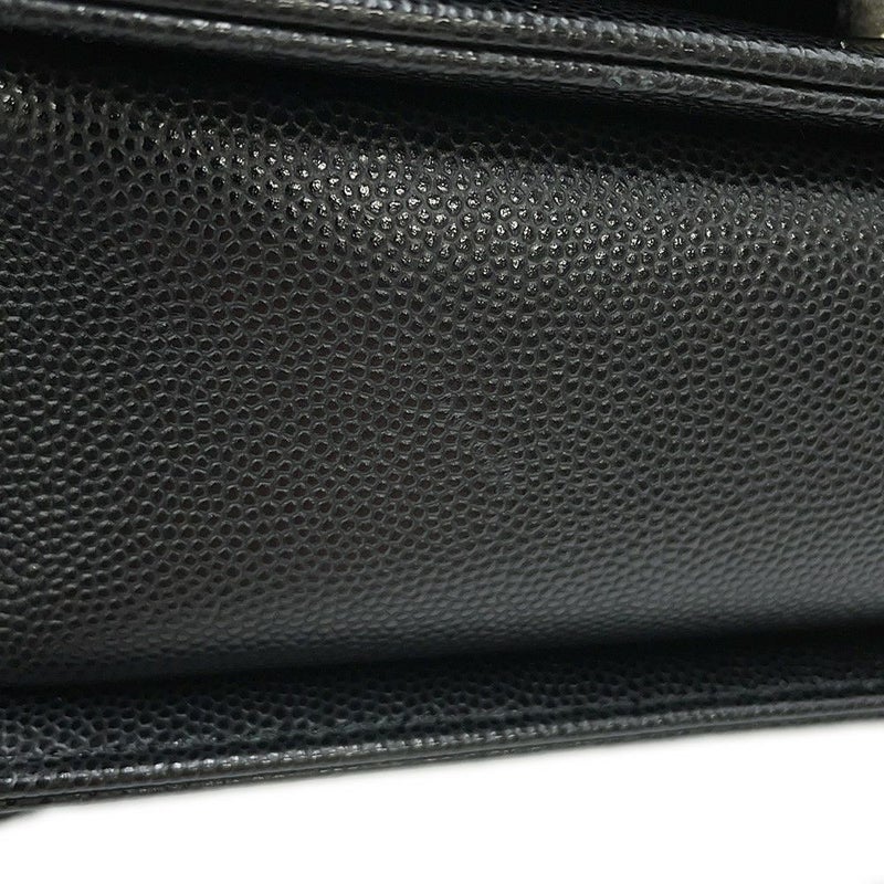 シャネル チェーンショルダーバッグ ボーイシャネル スモール マトラッセ ココマーク キャビアスキン A67085 CHANEL 黒