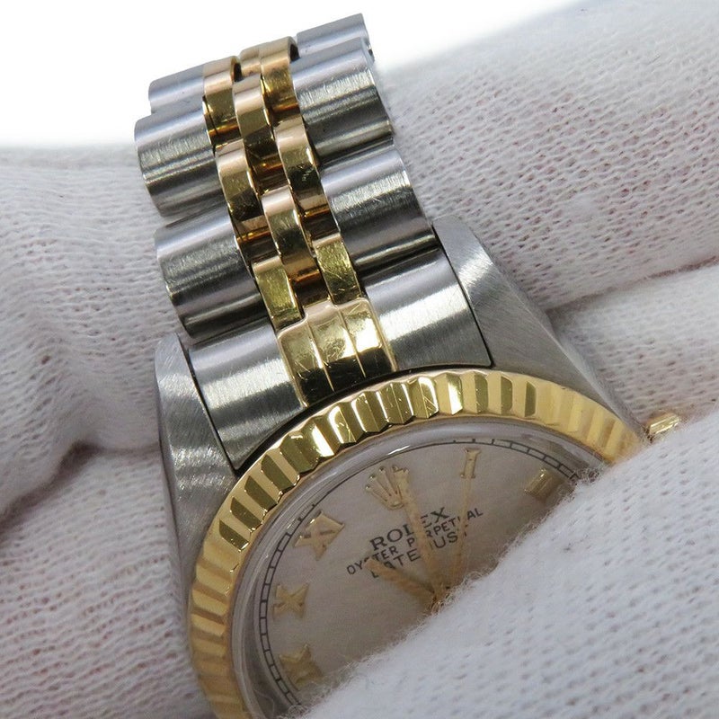 ロレックス デイトジャスト S番 SS/K18YG 69173 ROLEX 腕時計 アイボリーピラミッド文字盤