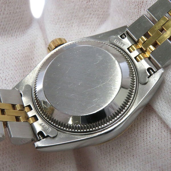 ロレックス デイトジャスト S番 SS/K18YG 69173 ROLEX 腕時計 アイボリーピラミッド文字盤