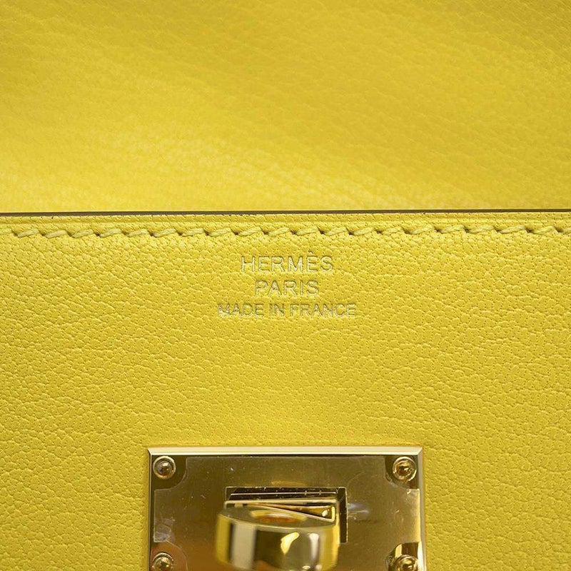 エルメス 長財布 ケリーポケット ロング ジョーヌナプル/ピンクゴールド金具 シェブルミゾル W刻印