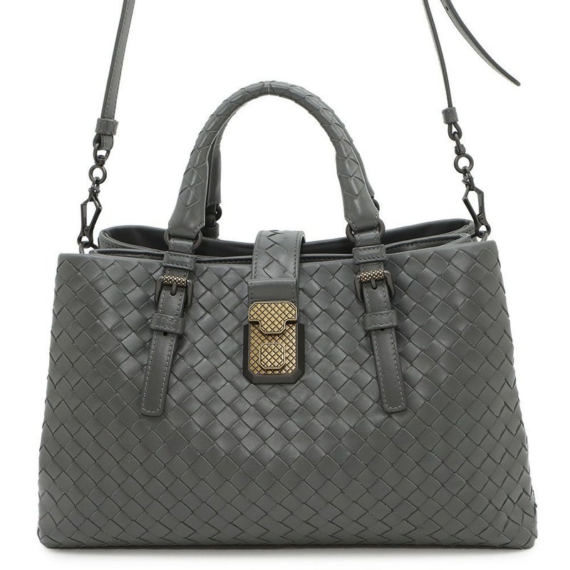 ボッテガヴェネタ ハンドバッグ イントレチャート スモール ローマバッグ レザー 489509 BOTTEGA VENETA 2way
