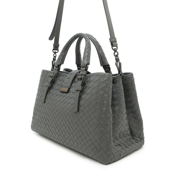 ボッテガヴェネタ ハンドバッグ イントレチャート スモール ローマバッグ レザー 489509 BOTTEGA VENETA 2way
