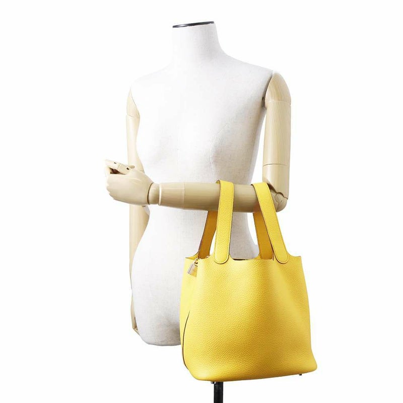 エルメス ハンドバッグ ピコタンロックMM サン/シルバー金具 トリヨンクレマンス W刻印