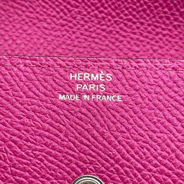 エルメス コインケース ル・ヴァンキャトル ローズパープル/シルバー金具 ヴォーエプソン Y刻印