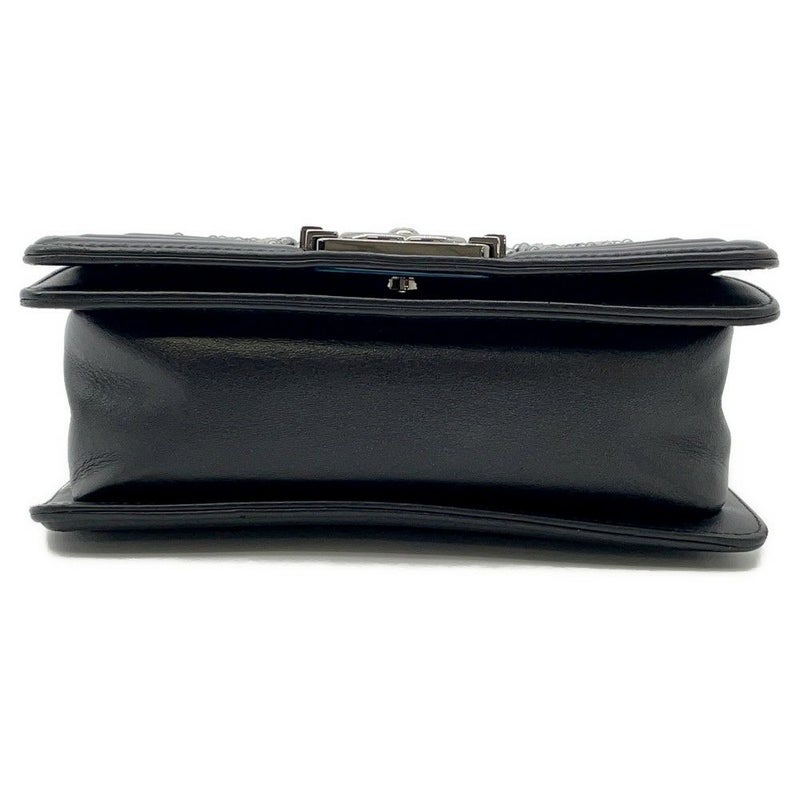 シャネル チェーンショルダーバッグ ボーイシャネル スモール ココマーク ビジュー ラムスキン A67085 CHANEL 黒