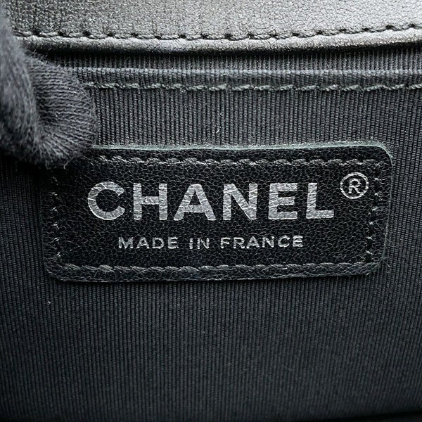 シャネル チェーンショルダーバッグ ボーイシャネル スモール ココマーク ビジュー ラムスキン A67085 CHANEL 黒