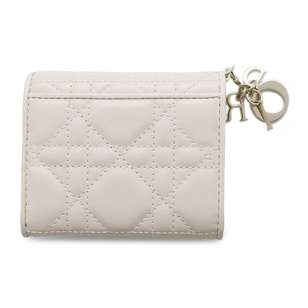 クリスチャン・ディオール 三つ折り財布 レディディオール ロータスウォレット カナージュ S0181ONIW バイカラー 日本限定